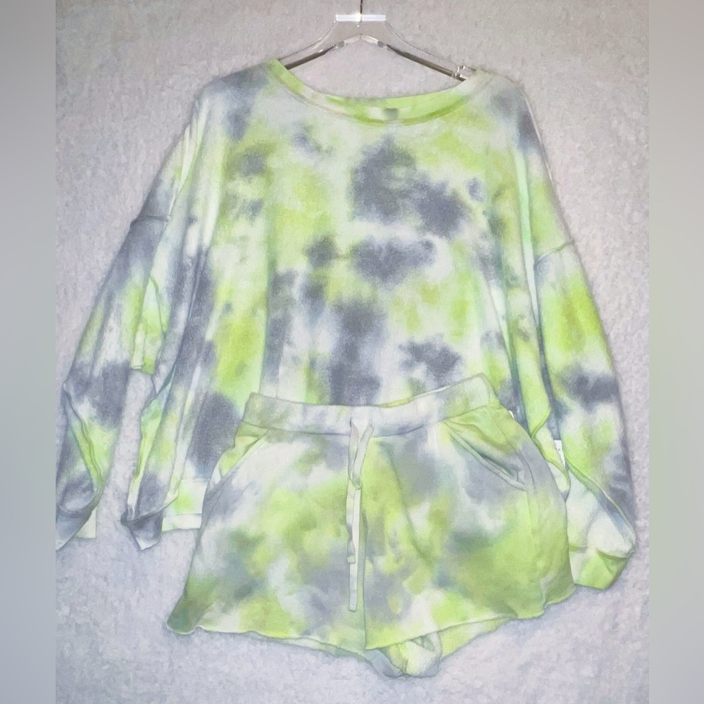 Free People NWT Medium Kelly Washed Full Set in Citron and Grey - Picture 7 of 16